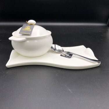 Individual Baking Pot With A Soup Spoon